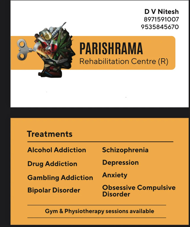 Parishrama Rehabilitation Centre, Bengaluru, Karnataka - 560060