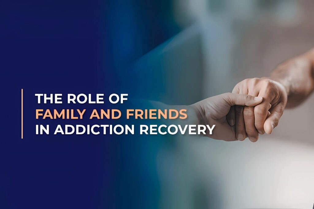 Holding hands in support during alcohol recovery