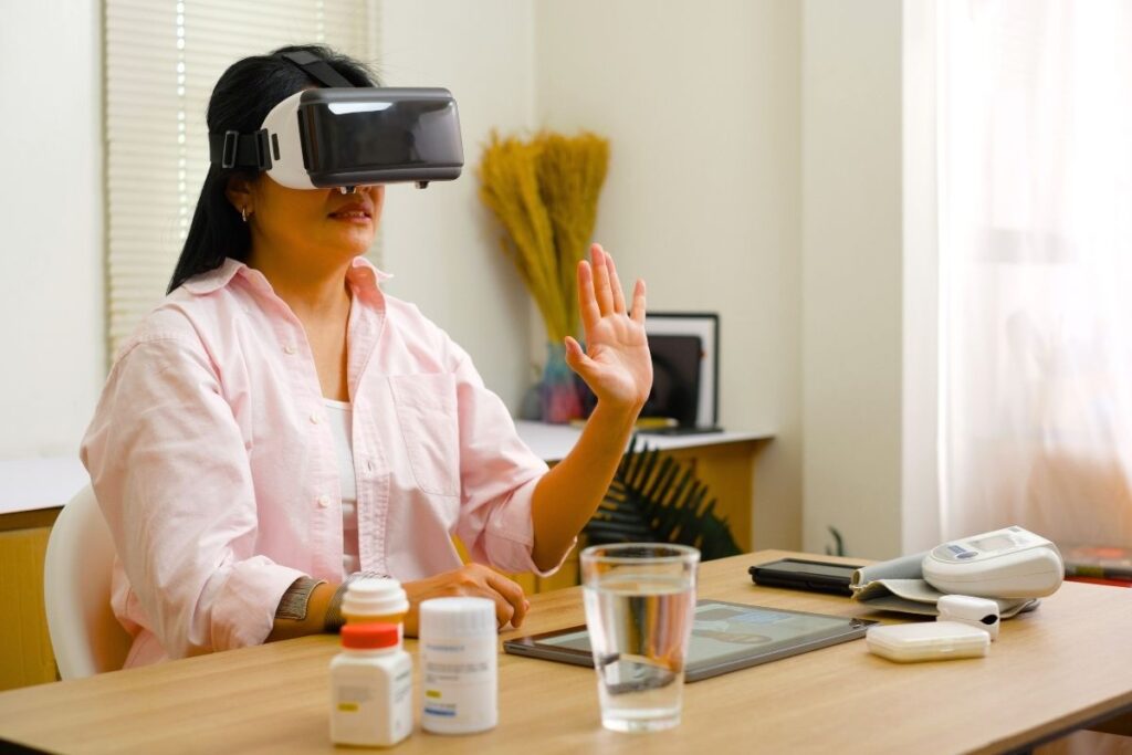 Virtual de-addiction counselling by a professional.