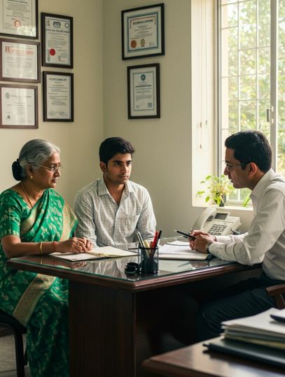 Family counselling session at a Delhi NCR rehab centre