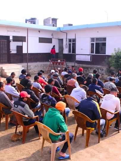 Motivational workshop at a rehab centre in Punjab.