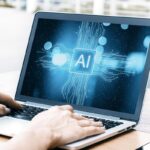 A Person searching online for help through AI platforms.