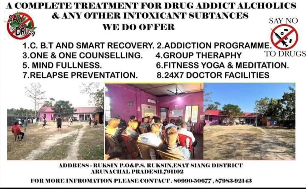 Living clean Adams Rehabilitation Centre, Ruksin, Arunachal Pradesh 791102