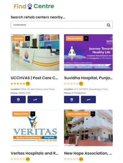 Searching for a drug rehabilitation centre near me in the FRC portal