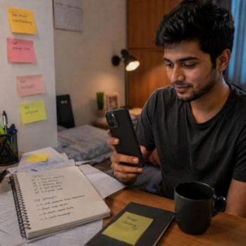 Checking addiction recovery apps during a difficult craving moment
