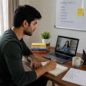 A person using Affect for professional digital addiction care support