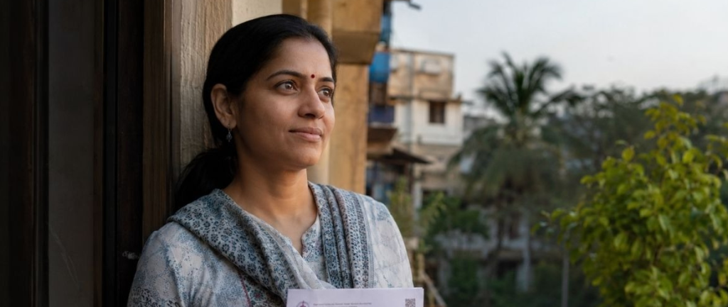 Woman reviewing a Reliable Nasha Mukti Kendra Near Me with Patient Reviews and star ratings.